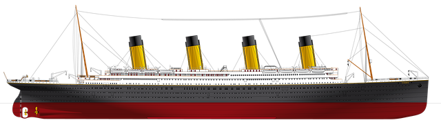 Free ship white star line titanic illustration