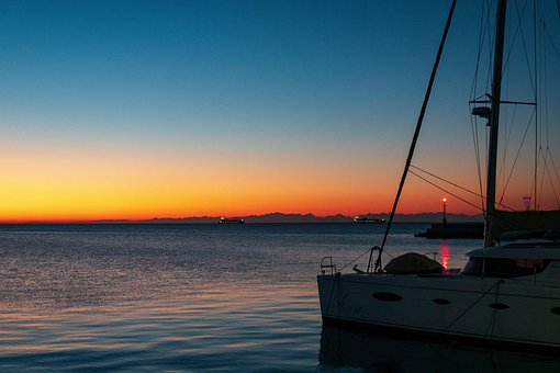 Free Ship Sunset photo and picture
