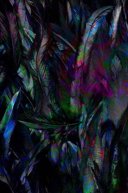Free abstract light feathers illustration