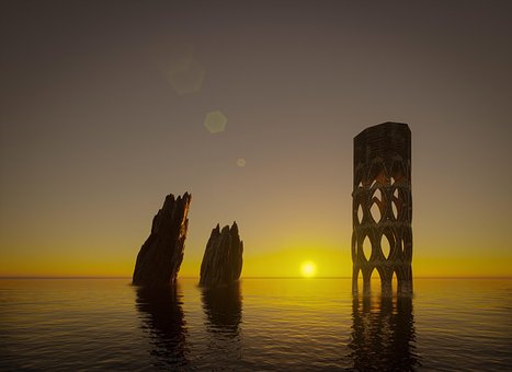 La Fantasía, Océano, Agua, Atardecer