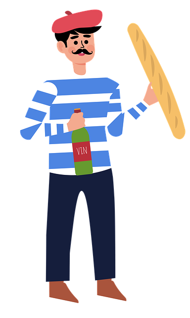 Free france wine flat illustration