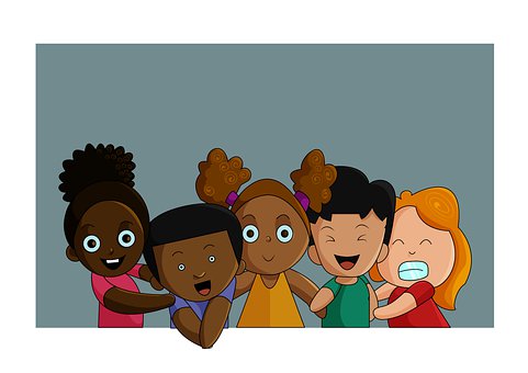 Free Children Friends illustration and picture