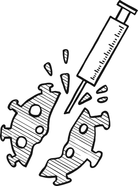 Free vaccine covid syringe vector