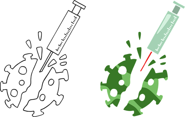 Free vaccine covid syringe vector