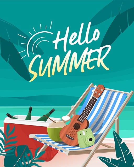 Free beach chair nature illustration