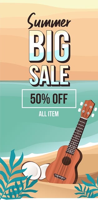 Plakat, Sommer, Salg, Design, Tropisk