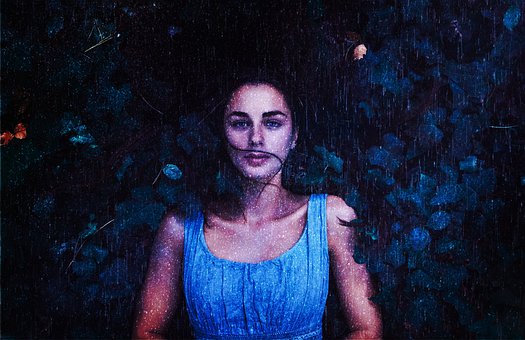 Free Woman Rain illustration and picture
