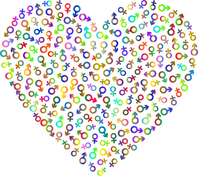 Free heart gender symbol vector