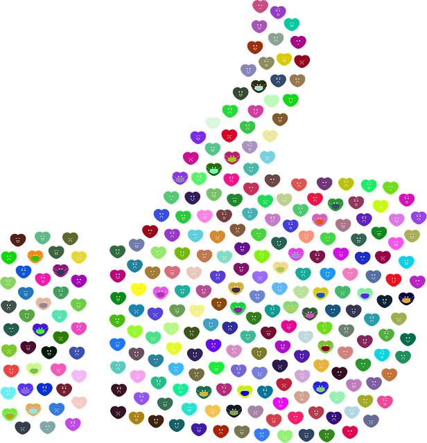 Daumen Hoch, Herzen, Liebe, Facebook
