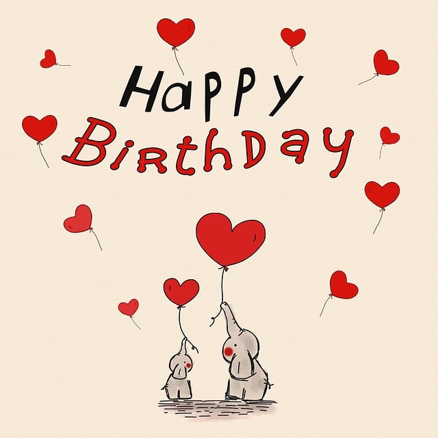 Download free HD stock image of Elephant Heart Balloons Free elephant heart balloons greeting illustration
