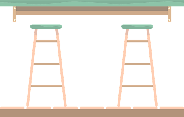 Free stool bar chairs table illustration