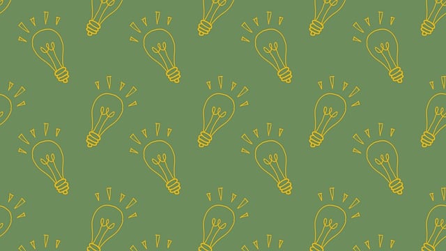 Free light bulb doodle background illustration