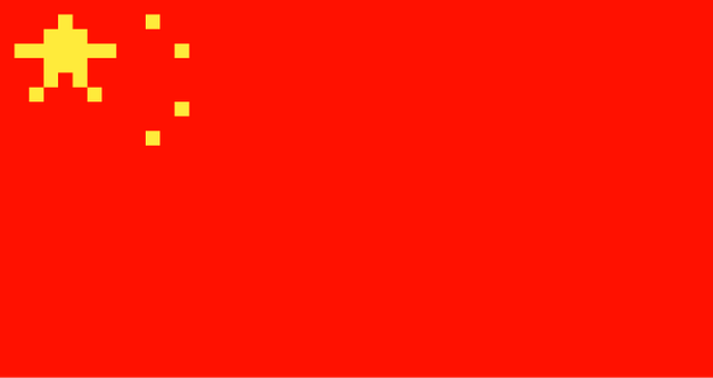 Pixel Kunst, Flag, Kina