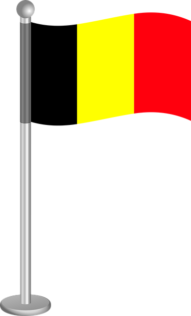 Free flag flagpole belgium vector