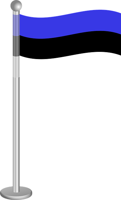 Free flag flagpole estonia vector