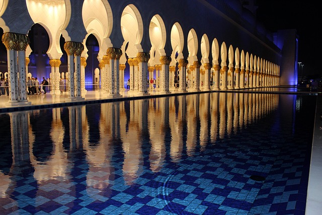 Free Night Mosque photo and picture