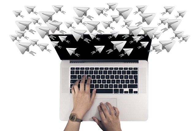 Free laptop keyboard hands illustration