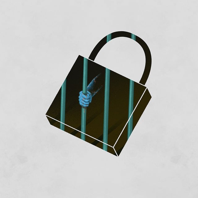 Free lock hand prisoner illustration
