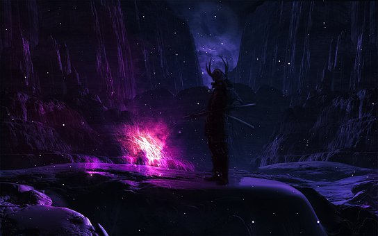 Free Samurai Mountains illustration and picture