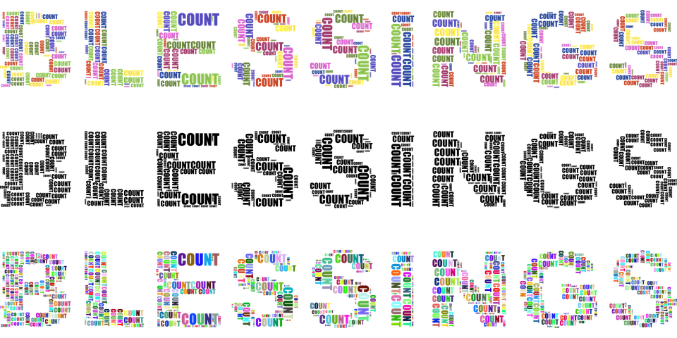 Contar Bendiciones Tipografía - Gráficos vectoriales gratis en Pixabay ...