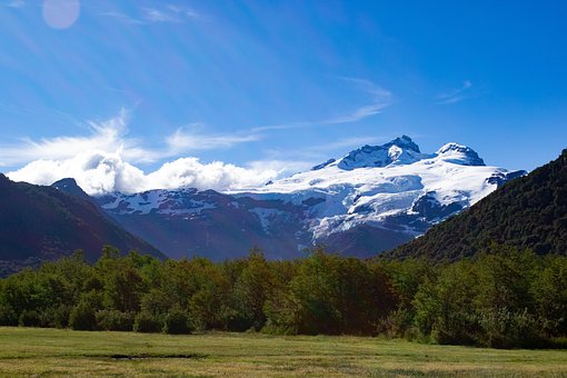 Montanha, Prado, Céu, Montanhas