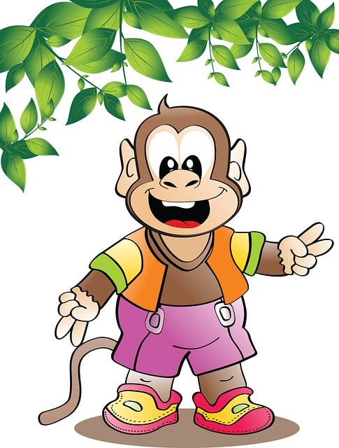 Free monkey smile emoji illustration