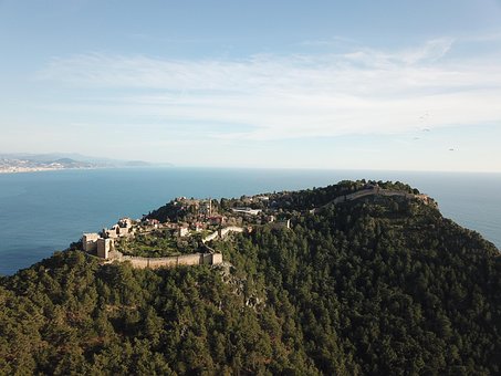 Alanya, Turquia, Panorama, Mediterrâneo