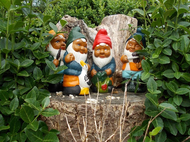Gartenzwerge, Træstump, Deco