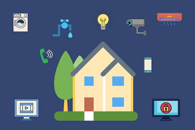 Free home automation smart home technology illustration