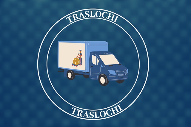 Free moving house van truck illustration