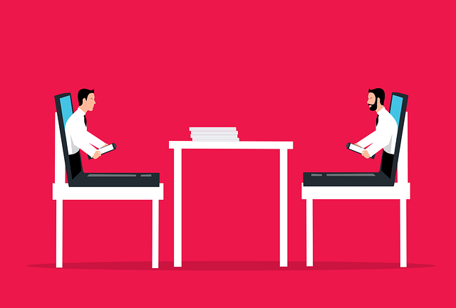 Free business virtual meeting laptop vector