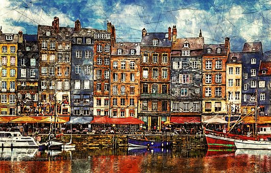 Frankreich, French, Harbor, Normandie