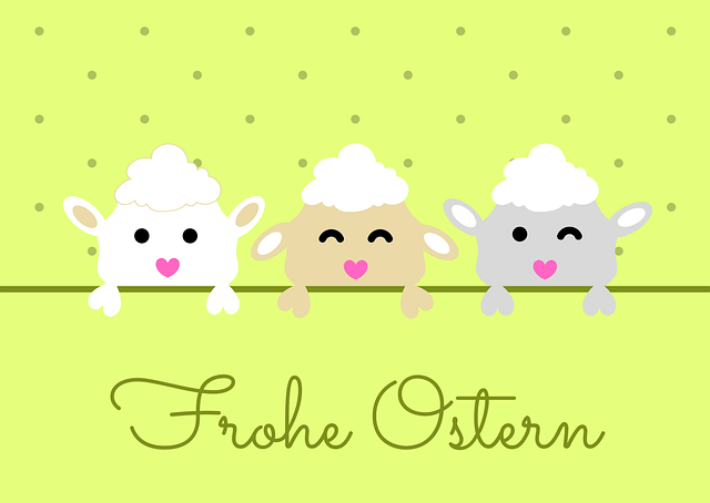 Free easter holiday easter greeting illustration