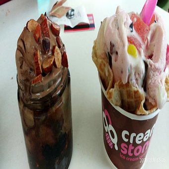 Free Ice Cream Chocolate Almond photo and picture
