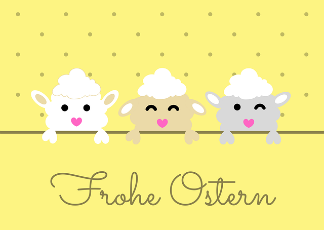 Free easter holiday easter greeting illustration