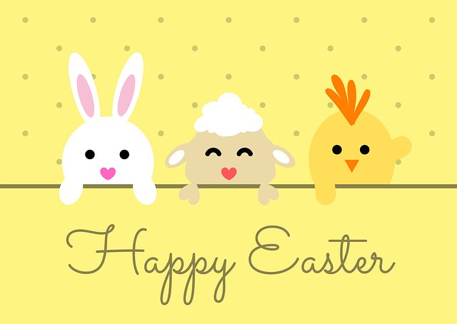 Free easter easter card easter greeting illustration
