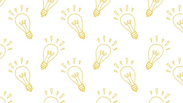 Free light bulb doodle background illustration