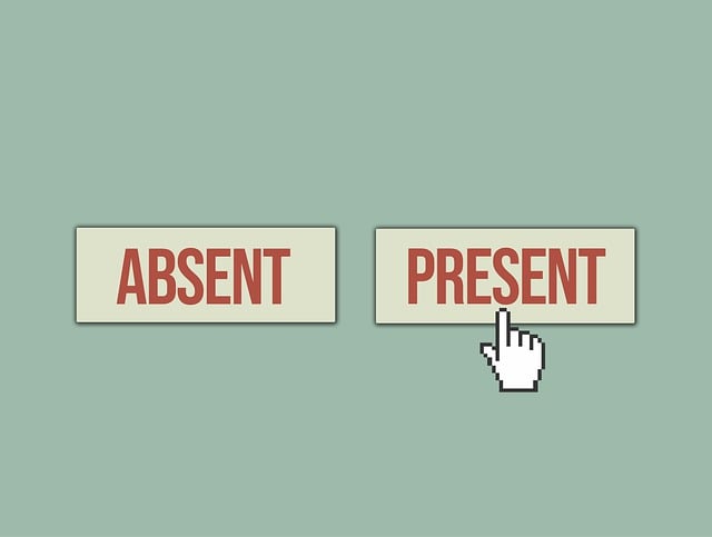 Free absent present hand cursor illustration