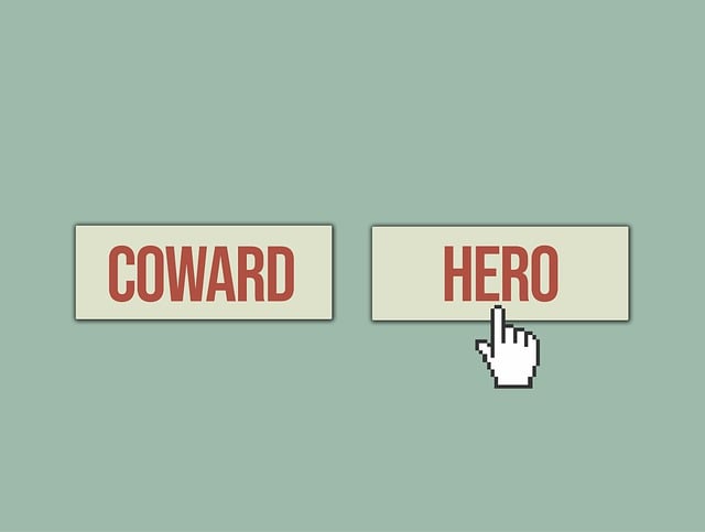 Free coward hero hand cursor illustration