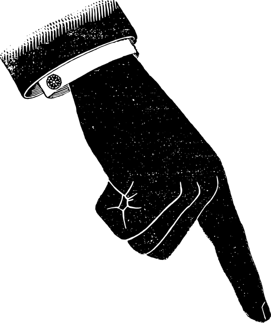 Free point finger black vector