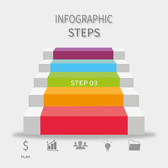Free Steps Infographics vector and picture