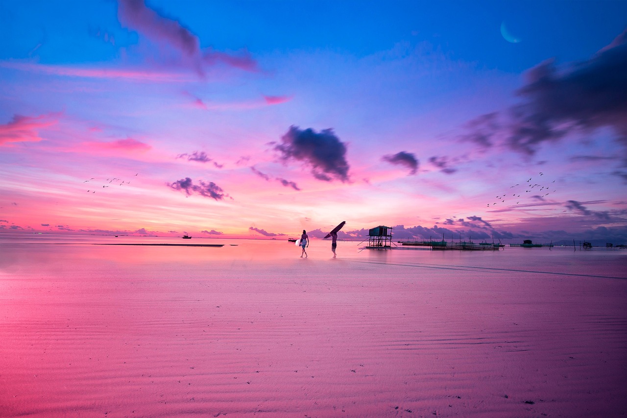 Tropical Sunset Background Hd