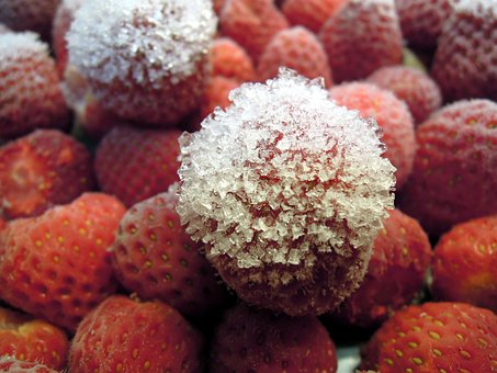 Căpșune, Îngheţat, Gheaţă, Fructe