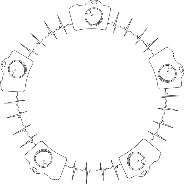 Free camera round frame illustration