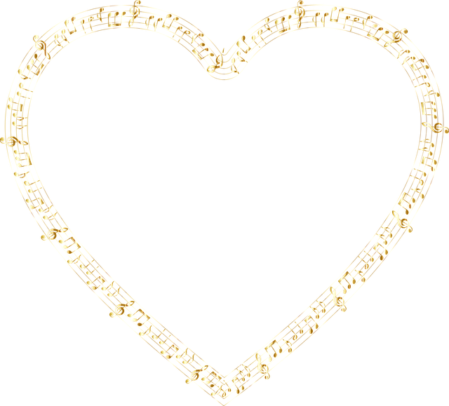 Free music heart love illustration