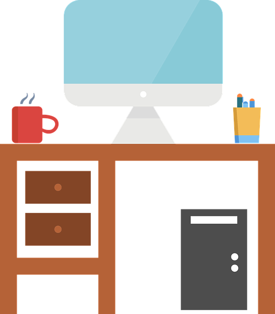 Free Computer Desk vector and picture