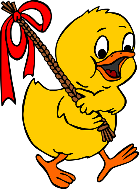 Free easter chick whip vector