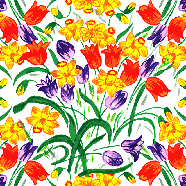 Free spring spring flowers background vector