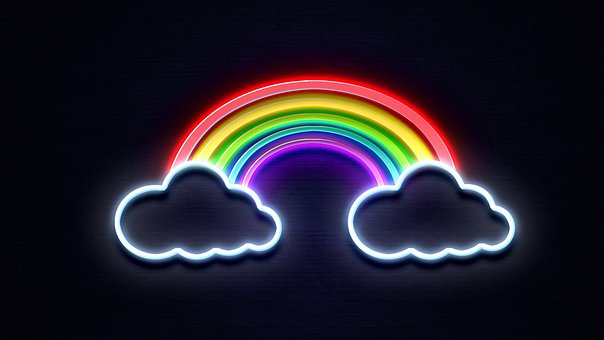 Regenbogen, Wolke, Hd-Hintergrund, Bunt