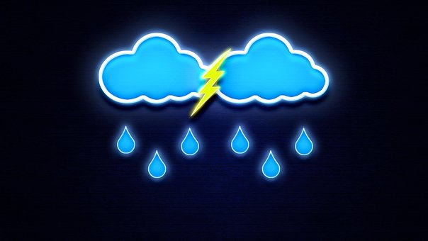 Wolken, Regen, Sturm, Blitz, Wetter